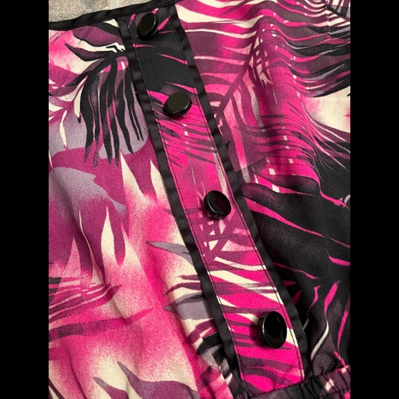 🌴 Forever 21 Tropical Foliage Print Tank Dress Sz Small EUC - Picture 5 of 11